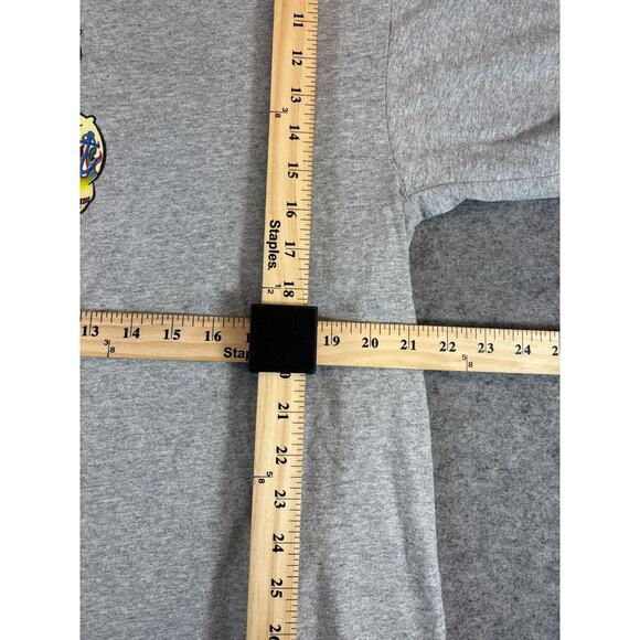 Vintage Y2K Popeye The Sailor Man Ringer Shirt Mens L Gray Navy Retro Streetwear - Picture 6 of 6